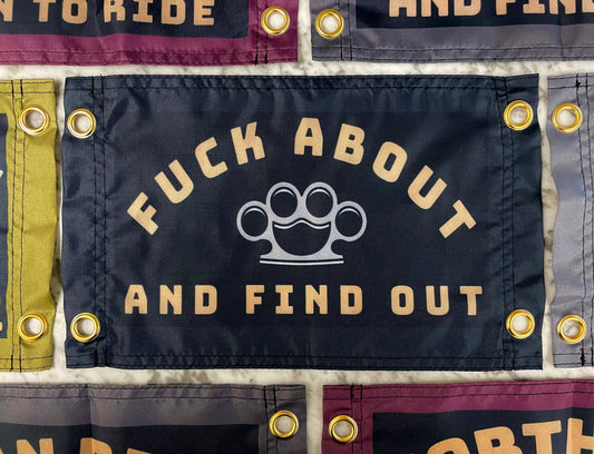 'F*CK ABOUT AND FIND OUT' Knuckleduster Wall Pennant