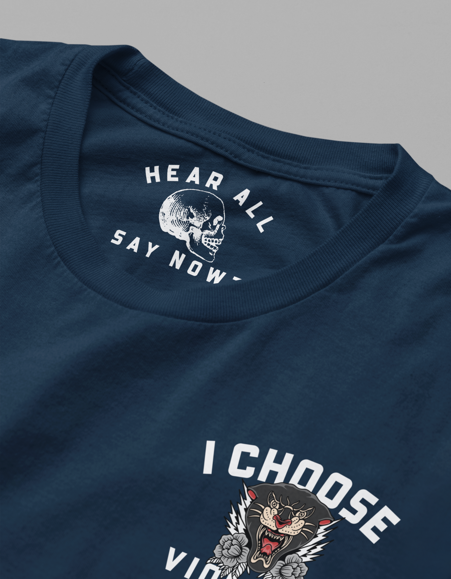 I CHOOSE VIOLENCE Tee Shirt - Navy Blue