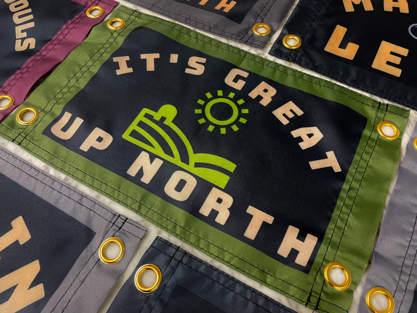 'IT'S GREAT UP NORTH' Wall Pennant