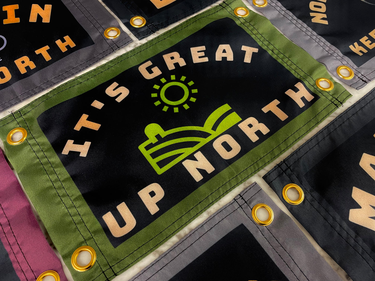 'IT'S GREAT UP NORTH' Wall Pennant