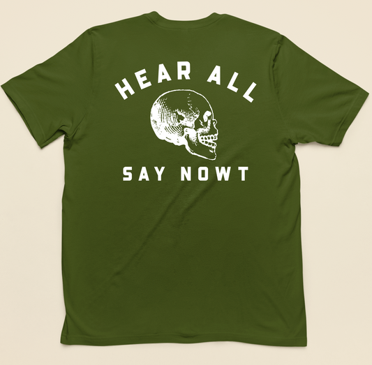 'ORIGINAL CRANIUM' Back Print Tee - Dark Green