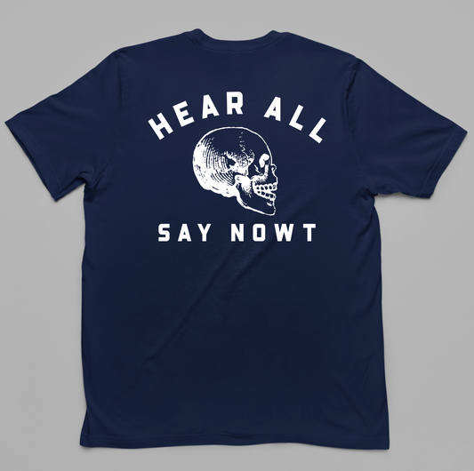 'ORIGINAL CRANIUM' Back Print Tee - Navy Blue