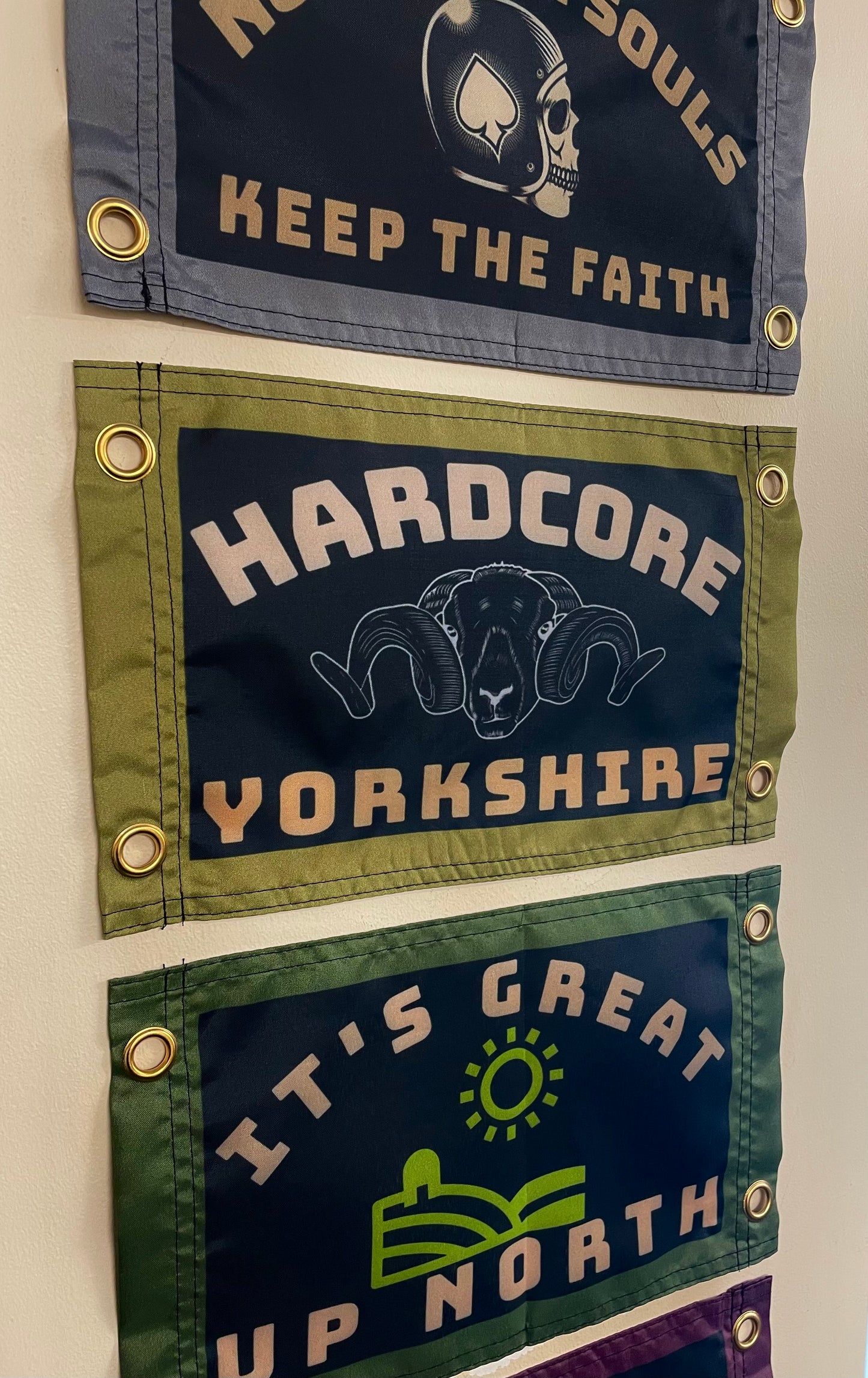 'HARDCORE YORKSHIRE' Wall Pennant