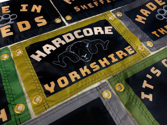 'HARDCORE YORKSHIRE' Wall Pennant
