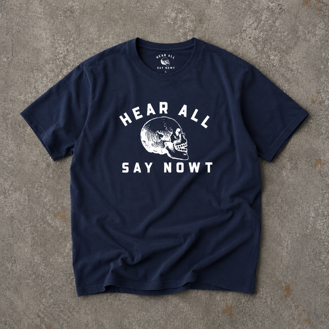 'ORIGINAL CRANIUM' Tee Shirt - Navy Blue