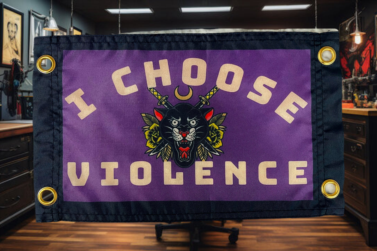 'I CHOOSE VIOLENCE' Wall Pennant