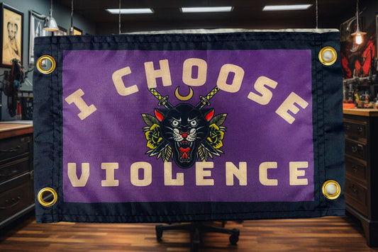 'I CHOOSE VIOLENCE' Wall Pennant