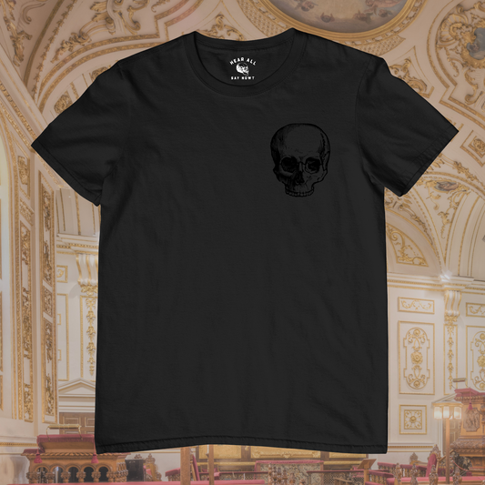 'OLD CRANIUM' Chest Logo Tee Shirt - Black/Black