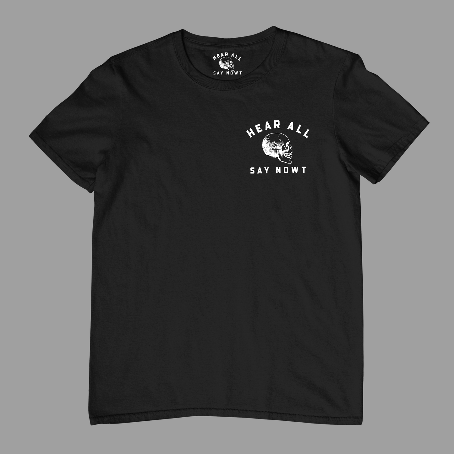 Original 'CRANIUM' Chest Print Tee Shirt - Black